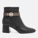 MICHAEL MICHAEL KORS Women's Abigail Flex Leather Heeled Boots - Black/Brown