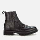 Grenson Women's Nanette Croc Print Hiking Style Boots - Black