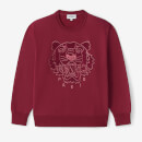 KENZO Women's Velvet Tigerhead Embroidered Crewneck Sweatshirt - Red