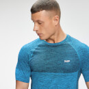 MP Essential Seamless 無縫系列 男士短袖 T 恤 - 明亮藍斑紋 - XS