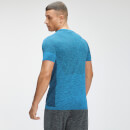 MP Essential Seamless 無縫系列 男士短袖 T 恤 - 明亮藍斑紋 - XS