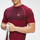 T-shirt sans coutures à manches courtes MP Essentials pour hommes – Lie-de-vin chiné - M