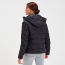 MP ženska vanjska odjeća lagana pernata jakna s kapuljačom koja se može pakirati – crna - XXS
