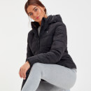 MP ženska vanjska odjeća lagana pernata jakna s kapuljačom koja se može pakirati – crna - XXS