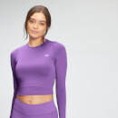 เสื้อครอปแขนยาวผู้หญิง MP Essentials Training Dry Tech - Deep Lilac - XXS