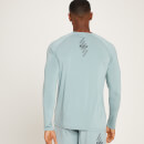 T-shirt d’entraînement à manches longues MP Linear Mark Graphic pour hommes – Bleu glacé - XS