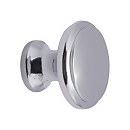 Turned Door Knob - Polished Chrome