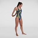 Damen Placement Powerback Badeanzug in Schwarz