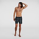 Short de bain Homme Carreaux Loisirs 16 pouces Noir