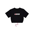 Women's Cropped Toggle Tee - Black