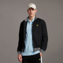 Tipped Funnel Neck Windbreaker Jacket - Jet Black