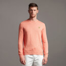 Cotton Knitted Crew Neck Jumper - Burnt Sienna