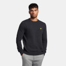 Men's Crew Neck Lambswool Blend Jumper - Charcoal Marl