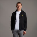 Men's Full Zip Fly Fleece Hoodie - True Black