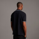 Men's Casuals Tipped Polo Shirt - Jet Black