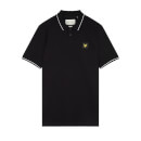Men's Casuals Tipped Polo Shirt - Jet Black