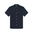 Men's Slim Fit Short Sleeve Shirt - Dark Navy