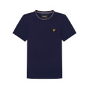 Wide Tipped Pique T-shirt - Navy