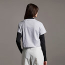 Cropped T-shirt - Light Grey Marl