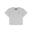 Cropped T-shirt - Light Grey Marl