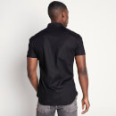 Men's Short Sleeve Contrast Logo Shirt – Black