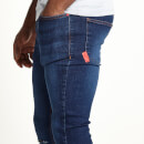 Men's Sustainable Slashed Knee Jeans Super Skinny – Indigo Wash