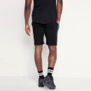 Shorts con Panel Estampado - Negro / Verde Oscuro / Gris Claro