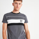 Men's Mercury Mesh Print Cut And Sew Muscle Fit T-Shirt - Slate Grey