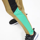 11 Degrees Fahrenheit Colour Block Poly Track Pants – Black / Green / Bright Green