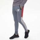 Men's Carbon Panel Joggers Skinny Fit - Anthracite/Silver/Red