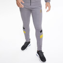 Men's Cut And Sew Colour Block Joggers Regular Fit Charcoal/Black/Gold