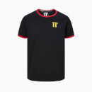 Men's Ringer T-Shirt - Black/Ski Patrol Red
