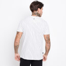 Camiseta con Rayas Verticales - Blanco / Negro