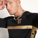 Triple Panel Long Sleeve T-Shirt - Black/Gold
