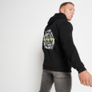 11 Degrees World Graphic Pullover Hoodie – Black / White / Limeade