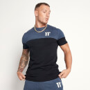 Men's Colour Block T-Shirt - Black/Insignia Blue Marl