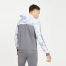 11 Degrees Men's Camo Cut And Sew Poly Track Top With Hood - Charcoal/White