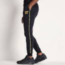 Taped Poly Track Pants – Black/Gold
