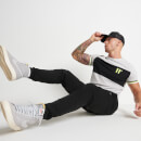 11 Degrees Cut And Sew Rib Muscle Fit T-Shirt – Vapour Grey / Black / Limeade