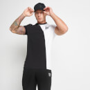 Men's Mixed Fabric Cut And Sew T-Shirt - Black/White