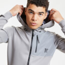 Contrast Pocket Poly Track Top With Hood – Silver/Silver Reflective