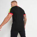 11 Degrees Contrast Ringer T-Shirt – Black / Limeade / Inferno Red