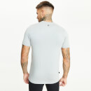 11 Degrees Men's Mixed Fabric Cut And Sew Printed T-Shirt - Silver