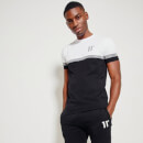 Men's Colour Block T-Shirt – Black/White/Silver Reflective