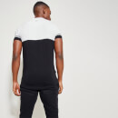 Men's Colour Block T-Shirt – Black/White/Silver Reflective