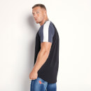 11 Degrees Cut And Sew Muscle Fit T-Shirt – Black / Anthracite / White – BLACK / ANTHRIACTE /