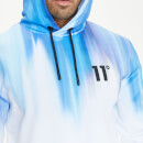 Fade Pullover Hoodie – White / Blue