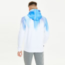 11 Degrees Men's Fade Pullover Hoodie - White/Blue