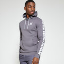 Men's Contrast Print Pull Over Hoodie - Charcoal/Vapour Grey