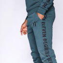 Men's Contrast Print Joggers Regular Fit - Darkest Spruce Green/Black